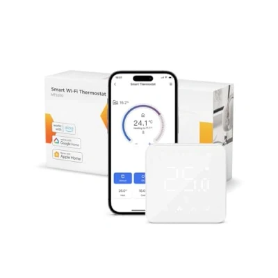 Imagen de Refoss Termostato Calefacción WiFi, Inteligente para Caldera de Gas, Digital Pared Compatible con Apple HomeKit, Alexa, Google Home, Programable, Control Remoto y por Voz