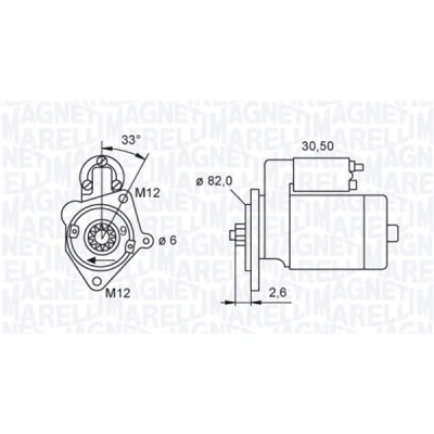 Imagen de MAGNETI MARELLI 063721392010 Motor de arranque 12 2 9 AUDI: A4 B7 Berlina, Avant, A6 C6 SKODA: Superb II Hatchback, I Berlina