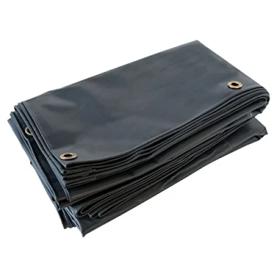 Imagen de Lona para techos 3x5 m Gris oscuro Garantía de 5 años TECPLAST LP506TO impermeable PVC techadores y carpinteros