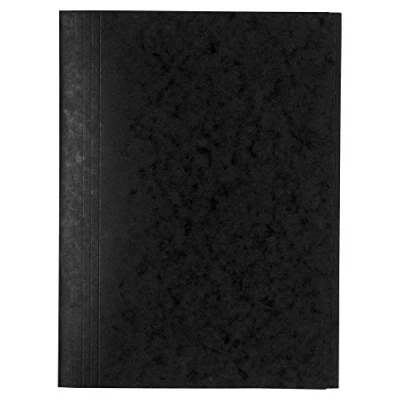 Imagen de Exacompta 56401E Subcarpetas de cartulina lustrada con 3 solapas, 24 x 32 cm, color negro