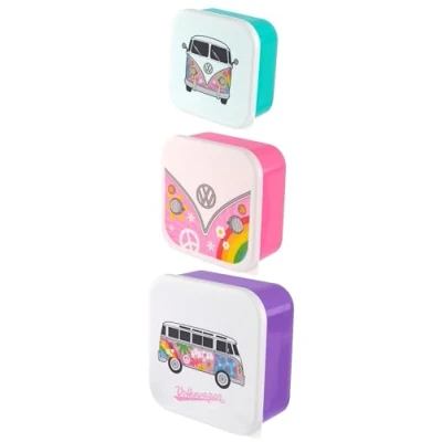 Imagen de Puckator Juego de 3 cajas comida Volkswagen Van Bus Combi VW T1 Summer Love M/L/XL