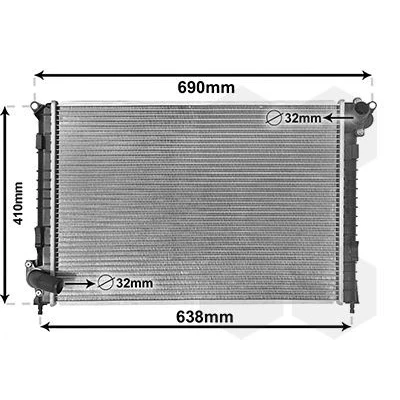 Imagen de VAN WEZEL 06002314 Radiador, refrigeración del motor Aluminio 578 399 26 Aletas soldadas MINI: Hatchback norauto, oscaro, mister auto