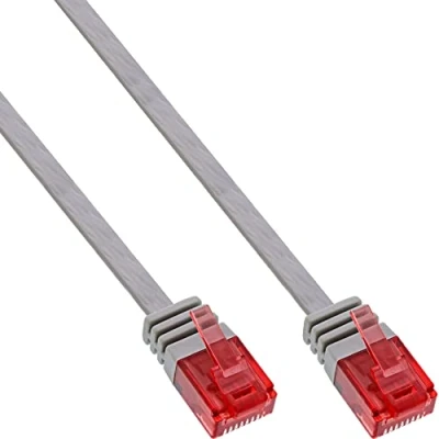 Imagen de Inline Flat Patch Cord Utp Cat.6 5m Grey Cables De Red