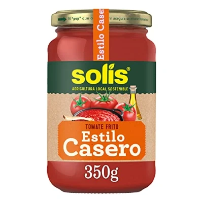 Imagen de SOLÍS Tomate Frito Estilo Casero Frasco Cristal Sin Gluten 350g
