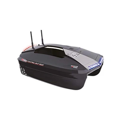Imagen de Amewi Baiting 2500 RC Bote de Cebo para Pesca (600 mm) Fish Barco alimentación (2,4 GHz, RTR), Color Negro (26081)