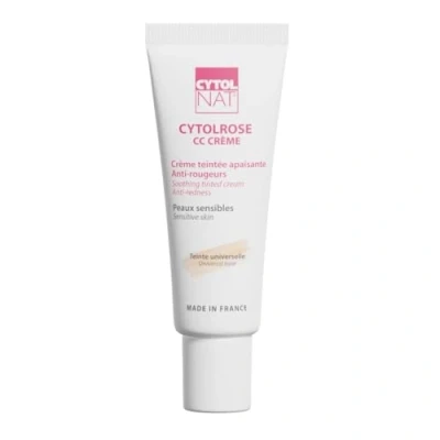 Imagen de Cytolrose CC Crema antirojeces con color para pieles sensibles Efecto enmascarante inmediato Tono universal Unifica la tez y reduce difumina las rojeces 40ml Cytolnat