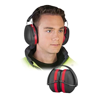 Imagen de Reis OS SUPER Protectores auditivos, color rojo y negro
