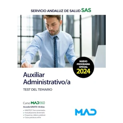Imagen de Auxiliar Administrativo/a del Servicio Andaluz de Salud. Test temario