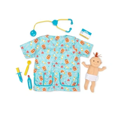 Imagen de Melissa &amp; Doug Disfraz enfermera Para niños y niñas, Traje de fiesta con accesorios, Juego imitación, halloween o carnaval, creativo, niñas 3 6 años