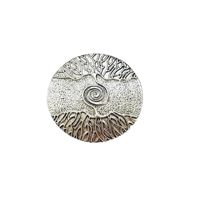 Imagen de Broche magnético para bufandas, chales, ponchos, bolsos, botas, joyas, árbol de la vida, plata
