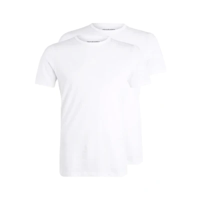 Imagen de Jack &amp; Jones Jacbasic Crew Neck tee SS 2 Pack, Camiseta Hombre, Blanco (White White), X Large