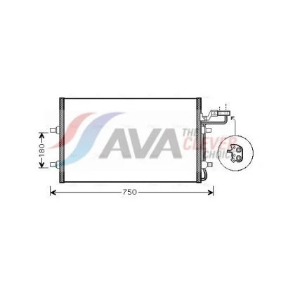 Imagen de PRASCO VO5149 Condensador 15,5 13,8 Aluminio 627 R 134 a VOLVO: S40 II, V50