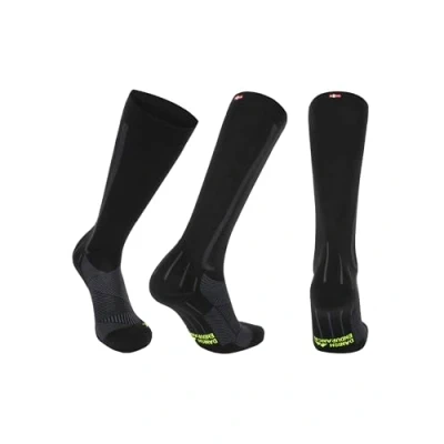 Imagen de DANISH ENDURANCE Calcetines de Compresión, unisex, 1 par (Negro/Gris, EU 43 47)