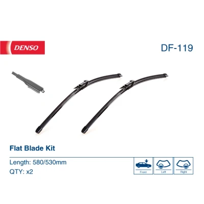 Imagen de Limpiaparabrisas Denso Flat DF 119 Sin marco SMART: Fortwo II Coupé