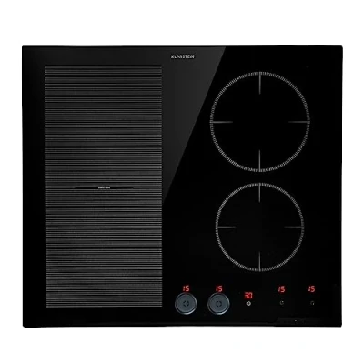 Imagen de Klarstein Placa Induccion de 4 Fuegos, Vitroceramica Placas Sobremesa con Control Táctil Inteligente 7000W, Pantalla Digital y Función Temporizador, Cocinas Inducción Eléctricas
