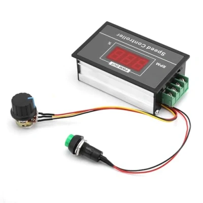 Imagen de PWM Controlador de Velocidad del Motor,DC 6 60V 12V 24V 36V 48V 30A Regulador Voltaje Ajustable con Interruptor Potenciómetro