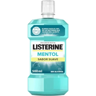 Imagen de Listerine Enjuague Bucal Mentol Sabor Suave, 500 ml