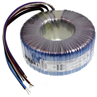 Imagen de Sedlbauer transformador toroidal 300VA 2x12V para sistemas de audio, industriales, halógenos y vía tensión entrada 230V secundaria 2