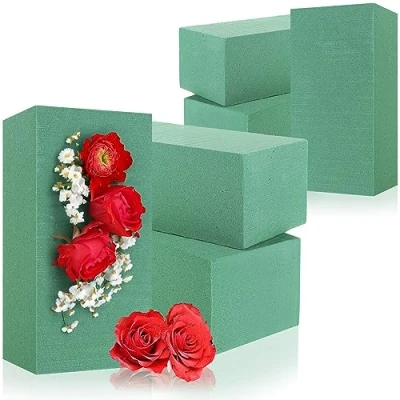 Imagen de com four® 6X Espuma Floral para Arreglos Florales Esponja Flores Frescas Plug In Hacer Manualidades Boda y Cumpleaños