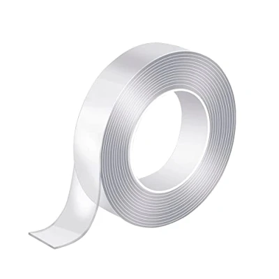 Imagen de cinta doble cara extrafuerte 19mm x 5metros, adhesiva extrafuerte, cuelga cuadros sin clavos de TRANSPARENTE fijación extra fuerte (19mm 3m)