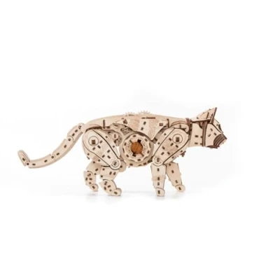 Imagen de EWA Eco Wood Art WILD CAT 3D Holzpuzzle für Jugendliche und Erwachsene Katze DIY Bausatz, Selbstmontage, kein Kleber erforderlich 508 Stück, natürlich