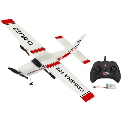Imagen de JAMARA Cessna 182 Avión 2,4GHz Gyro 2CH Modelo de Teledirigido, por Radiocontrol, con Giroscopio, Vuelo Estable, automático, En Microespuma Flexible, para Principiantes