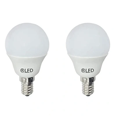 Imagen de wonderlamp Rled Pack 2 Bombillas Miniesfèrica Rosca fina E14, en Blíster, 6W, Luz Neutra, 470 lm, No Regulable