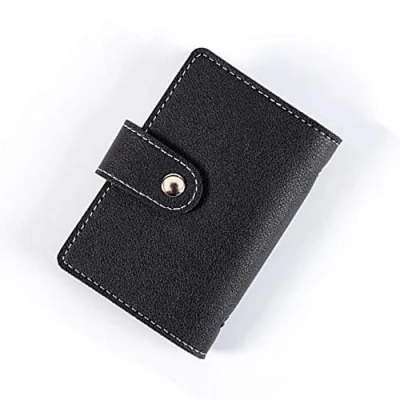 Imagen de PU Cuero Tarjetero Porta Tarjetas Billetera Multi Compartimiento para 24 Visita Cartera Monedero