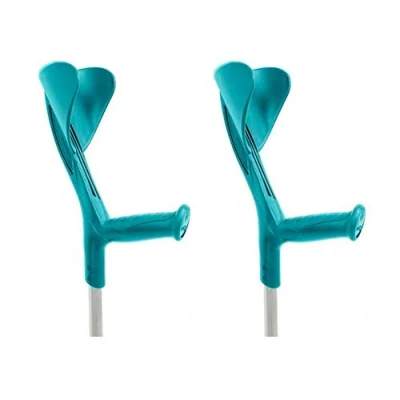 Imagen de Muletas Evolution , 2 uds ,Aluminio Regulable en Altura Turquesa
