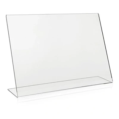 Imagen de VITAdisplays soporte publicitario DIN A3, en L formato horizontal, de mesa PLEXIGLAS original
