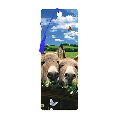 Imagen de 3D LiveLife Marcapaginas burros de Deluxebase. Un marcapáginas con lenticular e ilustraciones licencia del reconocido artista David Penfound