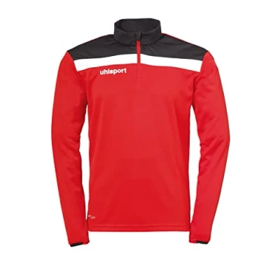 Imagen de Uhlsport Offense 23 1/4 Zip Top Camiseta De Fútbol para Hombre, Rojo/Negro/Blanco, XL