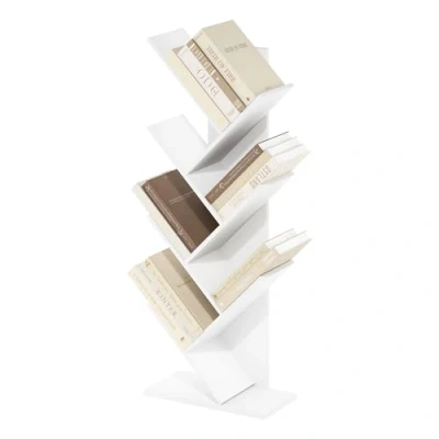 Imagen de Furinno Tree Biblioteca de Árboles a Pie 7 Niveles, Blanco