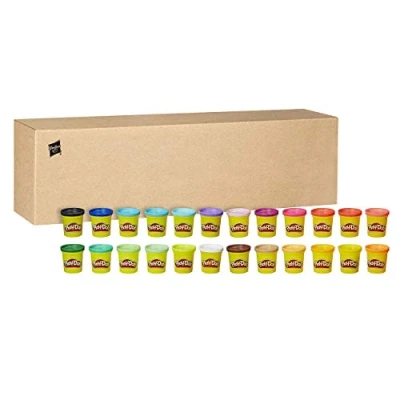 Imagen de Play Doh Pack 24 Botes (Hasbro 20383F03), Exclusivo en Amazon, Plastilina de Colores Variados para Hacer Manualidades Niños y Niñas 2 Años o Más
