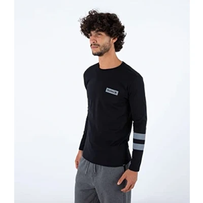 Imagen de Hurley Oceancare (Black) Party Ls Tee, Camiseta Hombre, Preta (Black), S