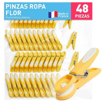 Imagen de culiclean Pinza Flor (48 Piezas, Illuminating Blanco)