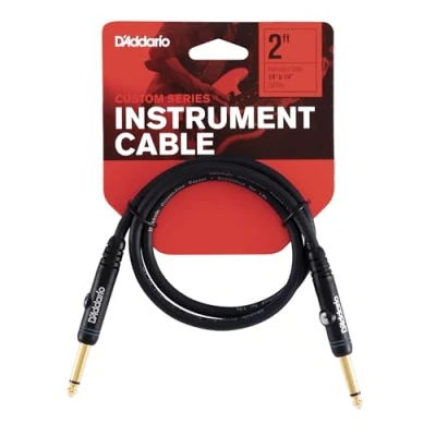 Imagen de D&#039;Addario Guitar Cable Patch 1/4 Inch Male to 2 Feet/609.6 MM Straight Ends 1 Pack