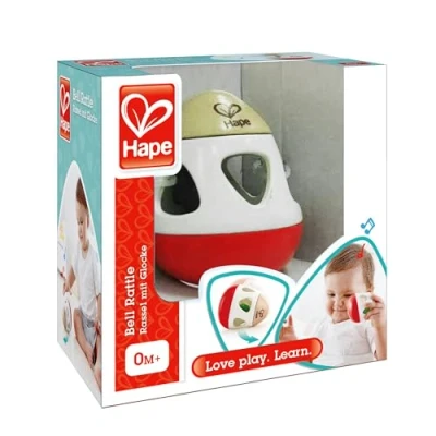 Imagen de Hape Sonajero con Campanilla Juguete Interactivo para Bebés Rodante y Seguro la Dentición