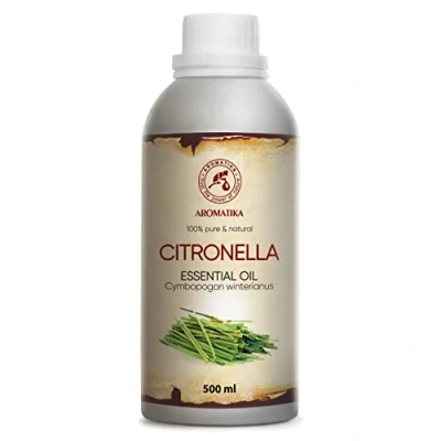 Imagen de Aceite Esencial de Citronela 500ml Cymbopogon Winterianus Aceites Aromaterapia para Difusor Cuidado Piel Velas Fragancia el Hogar