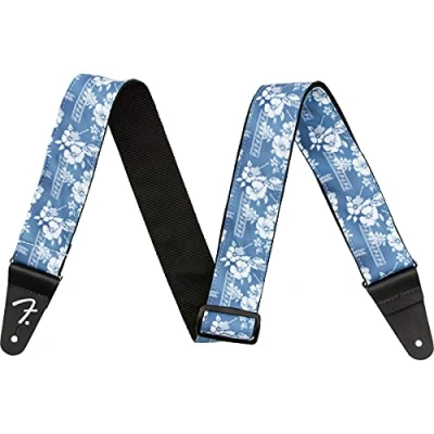 Imagen de Fender® »HAWAIIAN GUITAR STRAP« Correa de guitarra Ancho: 5 cm Largo: 86 150cm Color: Blue Floral