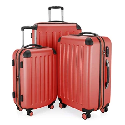 Imagen de Hauptstadtkoffer Spree Juego de 3 Maletas rígidas, Trolley expandible, Equipaje Viaje, 4 Ruedas Dobles, TSA, (S,M y L), Coral