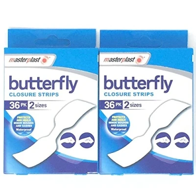 Imagen de Masterplast Tiritas impermeables tipo mariposa (2 unidades, 72 en total)