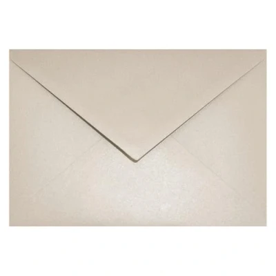 Imagen de Netuno 25 sobres nacarados de color arena DIN C6 114x162mm 120g Aster Metallic Sand con solapa engomada puntiaguda sin ventana para invitaciones boda Navidad bautizo cartas tarjeta fiesta bricolaje