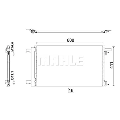 Imagen de MAHLE ORIGINAL AC 939 000S Condensador con accesorios secador 612 PEUGEOT: 308 I Hatchback