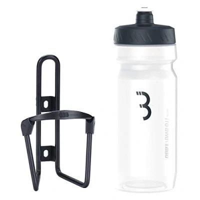 Imagen de BBB Cycling Combinación de portabidones ajuste universal y botella 550 ml. Color Negro Transparente Modelo Combo FuelTank Comptank BBC 03C