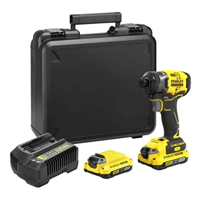 Imagen de STANLEY FATMAX SFMCF820D2K QW ATORNILLADOR DE IMPACTO V20 LI ION 18V BRUSHLESS 3 VELOCIDADES CON 2 BATERÍAS 2Ah, CARGADOR Y MALETÍN