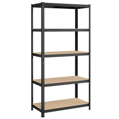 Imagen de SONGMICS Estantería Pesada de 5 Niveles, Acero, Montaje sin Herramientas, para Instrumentos, Garaje, Almacén, Trastero, Carga 600 kg, 50 x 100 200 cm, Negro GLR050B01