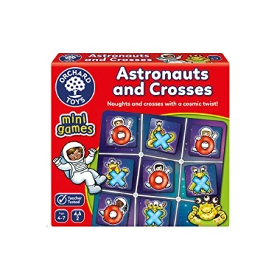 Imagen de Orchard Toys Juego de astronautas y Cruces, pequeño Compacto, Ideal para Viajes, Simple, niños 4 a 7 años