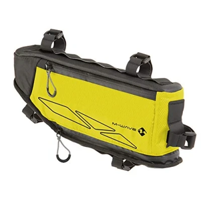 Imagen de M Wave Rough Ride Triangle Bicicleta Cuadro triángulo Bolsa Amarillo neón, Unisex Adulto, ca. 42x14 25 cm