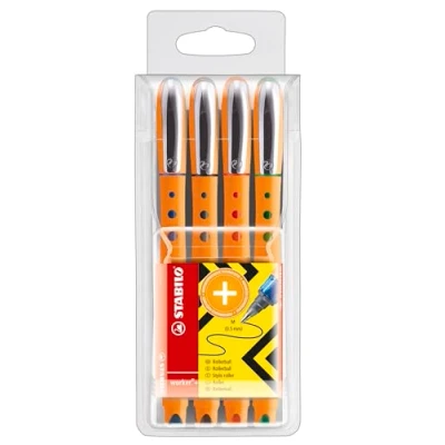 Imagen de STABILO Roller worker + fine Estuche con 4 colores